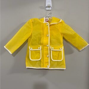 Toddlers Hunter Target Collaboration Yellow Raincoat with White Accents. Size 2T